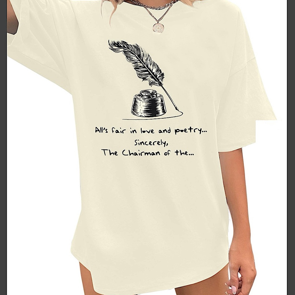 *NWT* “All’s fair in‎ love & poetry” Medium tshirt